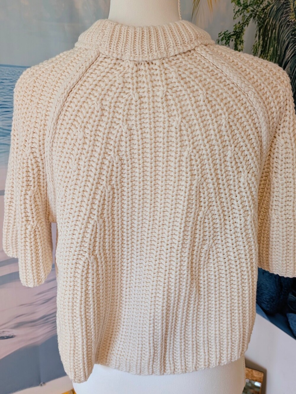 Free People Amy Sweater Tee Cotton Knit Short Sleeve Top XS
